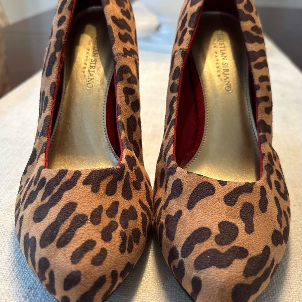 Christian Siriano Leopard  Print Heels women shoes #leopardprint